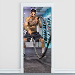 Adesivo Decorativo de Porta - Academia - Fitness - 2544cnpt