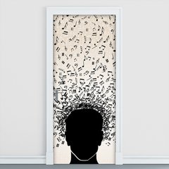 Adesivo Decorativo de Porta - Música - 255cnpt