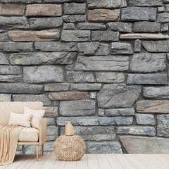 Papel de Parede Pedras Canjiquinha Rustico Sala Painel Adesivo - 255pc
