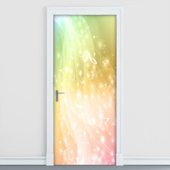 Adesivo Decorativo de Porta - Notas Musicais - 2581cnpt