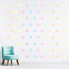Adesivo de Parede Infantil Patinhas Pet Tons Pastel - 259ir