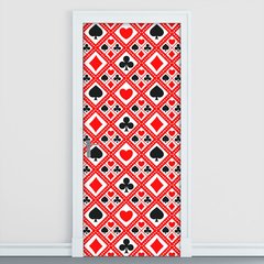 Adesivo Decorativo de Porta - Naipes - Baralho - 2609cnpt