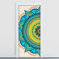 Adesivo Decorativo de Porta - Mandala - 2616cnpt