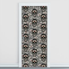 Adesivo Decorativo de Porta - Caveira Mexicana - 2623cnpt