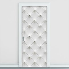 Adesivo Decorativo de Porta - Capitonê Branco - 2630cnpt
