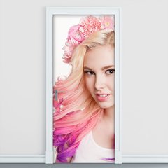 Adesivo Decorativo de Porta - Salão de Beleza - 2634cnpt