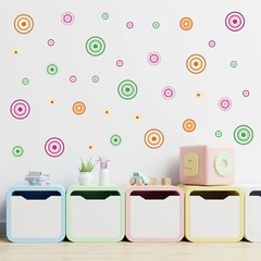Adesivo de Parede Infantil Bolinhas Quarto Menina Bebe - 263ir