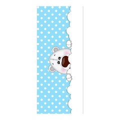 Adesivo Decorativo de Porta - Urso Polar - Azul - 2647cnpt na internet