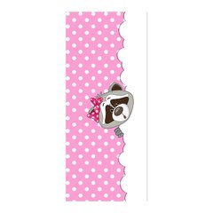 Adesivo Decorativo de Porta - Guaxinim - Rosa - 2651cnpt na internet