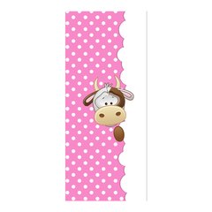 Adesivo Decorativo de Porta - Vaquinha - Rosa - 2657cnpt na internet