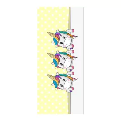 Adesivo Decorativo de Porta - Unicórnios - Amarelo - 2659cnpt na internet