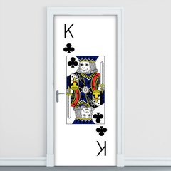 Adesivo Decorativo de Porta - Rei de Paus - 2660cnpt