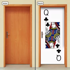 Adesivo Decorativo de Porta - Dama de Paus - 2661cnpt - comprar online