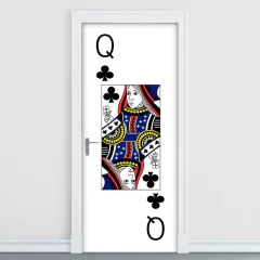 Adesivo Decorativo de Porta - Dama de Paus - 2661cnpt