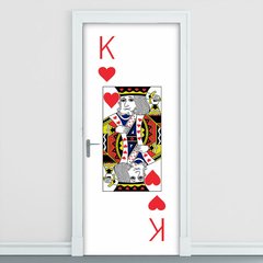 Adesivo Decorativo de Porta - Rei de Copas - 2664cnpt