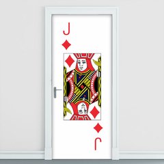 Adesivo Decorativo de Porta - Valete de Ouros - 2672cnpt