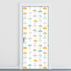 Adesivo Decorativo de Porta - Guarda-Chuvas - Infantil - 2677cnpt