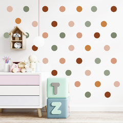 Adesivo de Parede Infantil 150 Bolinhas Boho Chic Quarto - 267ir