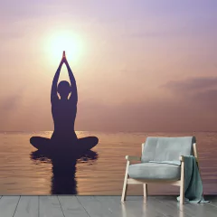 Papel de Parede Yoga Pilates Exercício Saúde Sala Painel Adesivo - 273pc