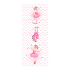 Adesivo Decorativo de Porta Bailarina Balé Infantil Quarto Menina - 2745mlpt na internet