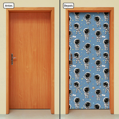 Adesivo Decorativo de Porta Foguete Astronauta Infantil Quarto - 2755mlpt - comprar online