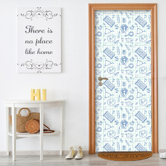 Adesivo Decorativo de Porta Caderno Escola Infantil Quarto - 2771mlpt