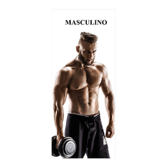 Adesivo Decorativo de Porta Academia Fitness Banheiro Vestiário Masculino - 2778mlpt na internet