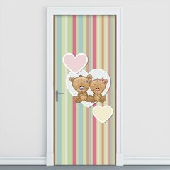 Adesivo Decorativo de Porta - Ursinhos - Infantil - 277cnpt