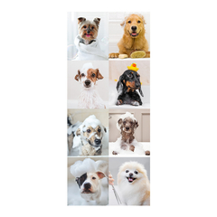 Adesivo Decorativo de Porta Pet Shop Veterinário Cachorro Gato Banho e Tosa - 2784mlpt na internet