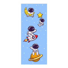 Adesivo Decorativo de Porta Foguete Astronauta Infantil Quarto - 2786mlpt na internet