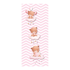 Adesivo Decorativo de Porta Ursinhos Azul Infantil Quarto Menino - 2789mlpt na internet