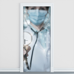 Adesivo Decorativo de Porta Medicina Consultório Médico Clínica - 2794mlpt - Allodi