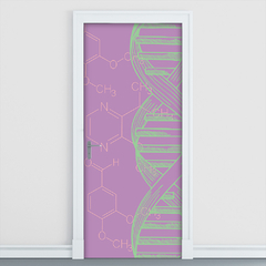 Adesivo Decorativo de Porta Laboratório Dna Clínica Médica - 2798mlpt - Allodi