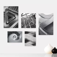 Kit 5 Placas Decorativas - Arquitetura - Urbano Casa Quarto Sala - 279ktpl5