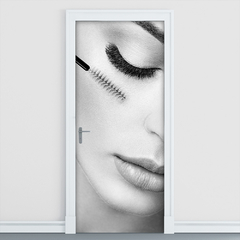 Adesivo Decorativo de Porta Salão de Beleza Extensão de Cílios - 2800mlpt - Allodi