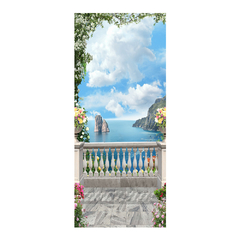 Adesivo Decorativo de Porta Natureza Paisagem Quarto Sala - 2805mlpt na internet