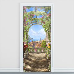 Adesivo Decorativo de Porta Natureza Paisagem Quarto Sala - 2807mlpt - Allodi
