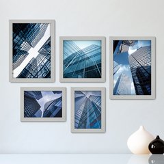 Kit Com 5 Quadros Decorativos - Arquitetura - Urbano - 280kq01 - comprar online