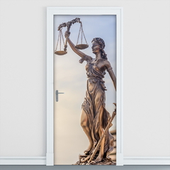 Adesivo Decorativo de Porta Direto Deusa da Justiça Advocacia - 2814mlpt - Allodi
