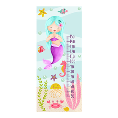 Adesivo Decorativo de Porta Sereia Infantil Régua de Crescimento Quarto - 2817mlpt na internet
