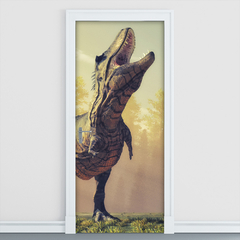 Adesivo Decorativo de Porta Dinossauros Dino Infantil Quarto - 2819mlpt - Allodi