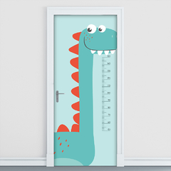Adesivo Decorativo de Porta Dinossauros Dino Infantil Régua de Crescimento Quarto - 2820mlpt - Allodi