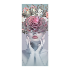 Adesivo Decorativo de Porta Salão de Beleza Mulher Flores Sala - 2822mlpt na internet
