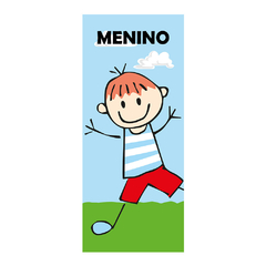 Adesivo Decorativo de Porta Banheiro Menino Escola - 2827mlpt na internet
