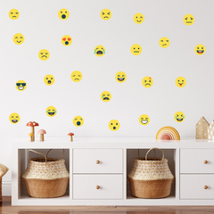 Adesivo de Parede Infantil Emojis 79un Quarto Escola - 282ir