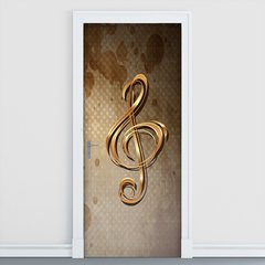 Adesivo Decorativo de Porta - Clave de Sol - Música - 282cnpt