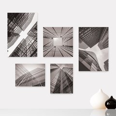 Kit 5 Placas Decorativas - Arquitetura - Urbano Casa Quarto Sala - 283ktpl5