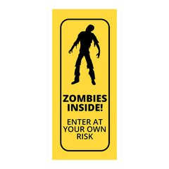 Adesivo Decorativo de Porta - Placa Zumbi - Não Entre - 283cnpt na internet