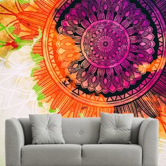 Papel de Parede Mandala Decorativa Sala Painel Adesivo - 288pc