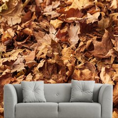 Papel de Parede Folhas Outono Folha Seca Sala Painel Adesivo - 301pc